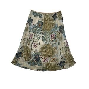 Y2K Bicé Abstract Floral Midi Skirt